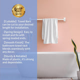 24-Inch Towel Bar Replacement Rod Spring End Wall Mount Replacement Towel Bar for Bathroom and Kitchen Towel Storage