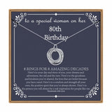 IEFLIFE 80th Birthday Gifts for Women - 80th Birthday Necklace for Women