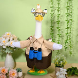 JcHrmers Bird Watching Porch Goose Outfits Fits 23" Cement Plastic Goose Statue for Bird Lovers Outdoor Lawn Garden Yard Patio Art Decor