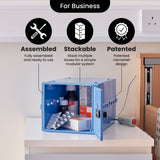 Lockabox One™ | Premium Medicine Lock Box | Medium Medication Lock Box With Code For Medicines, Vitamins & Supplements | External Size 12 x 8 x 6.6 inches (Medi Blue)