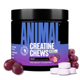 Animal Creatine Chews Tablets - Enhanced Creatine Monohydrate with AstraGin to Improve Absorption, Sea Salt for Added Pumps, Delicious and Convenient Chewable Tablets - Grape