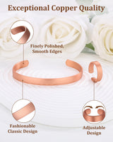 BioMag Pure Copper Bracelet & Ring for Men Women, Handmade Tibetan Style