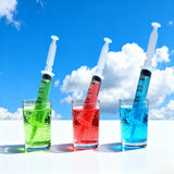 50 PACK 2 oz Halloween Jelly Syringes Shot with Lids, Large Reusable Party Jelly Shot for Thanksgiving Day, Christmas Wedding Bachelorette Parties (Clear)