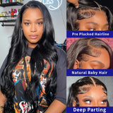 AIRDOT 30 Inch Body Wave Lace Front Wigs Human Hair 200% Density Frontal Wigs Human Hair Wigs for Women 13x4 HD Lace Front Wigs Human Hair Pre Plucked with Baby Hair