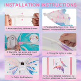 Kardeep Electric Fairy Wings for Girls, Moving Butterfly Wings with LED Lights and Music, light up fairy wings for Dogs for Birthday Halloween Christmas and Party Cosplay Dress Up Attire