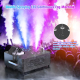 2000W Professional Fog Machine Dual Nozzle with 16 RGB LED, DMX Control Adjustable Smoke Direction, 2.5L Tank LCD Display 30000CFM for Halloween Christmas Stage DJ Party Club Events
