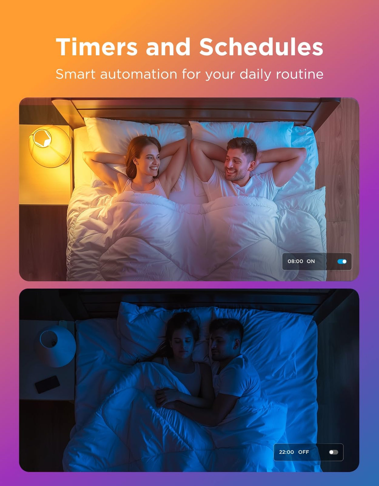Govee Smart Light Bulbs, WiFi Bluetooth Color Changing Bulbs, Music Sync, 54 Dynamic Scenes, 16 Million DIY Colors RGB Light Bulbs, Work with Alexa, Google Assistant, 800 Lumen, 8 Pack
