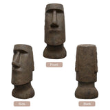 FlowLuxe 35.6" H Moai-Inspired Statue - Easter Island Head Sculpture for Indoor & Outdoor - Iconic Moai Design Statue for Garden Yard Patio Lawn Porch Decor