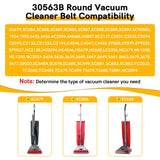 30563B Vacuum Belt for Sanitaire Eureka Commercial Upright Vacuum Cleaner, 66100 Round Vacuum Cleaner Belts for Sanitaire Eureka Style RD, SC679, SC684, SC688, SC886, SC887, SC888, SC899-20 Pack