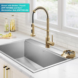 KRAUS CleanMate Glass Rinser for Kitchen Sink in Spot-Free Brushed Brass Color Finish, KGR-500SFBB