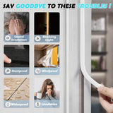 Bantie 40FT Weather Stripping Door Seal - Self Adhesive Weather Insulation Strip Weatherstripping Silicone D Shaped Seal Strip Door Frame Gap Filler/Window Soundproofing