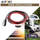 Aupoko 10 AGW 10FT SAE to SAE Solar Extension Cable, Extension Cord with SAE Quick Disconnect/Connect Adapter and SAE Polarity Reverse Adapter for Battery, Motorcycle, Cars, RVs(10 FEET/3M)