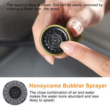 Tohlar Pull Down Kitchen Faucet Sprayer Head Replacement Part, 3 Function Pull Out Sink Sprayer Replacement Nozzle, Kitchen Faucet Head Hose Spray Tap Spout, Brushed Gold