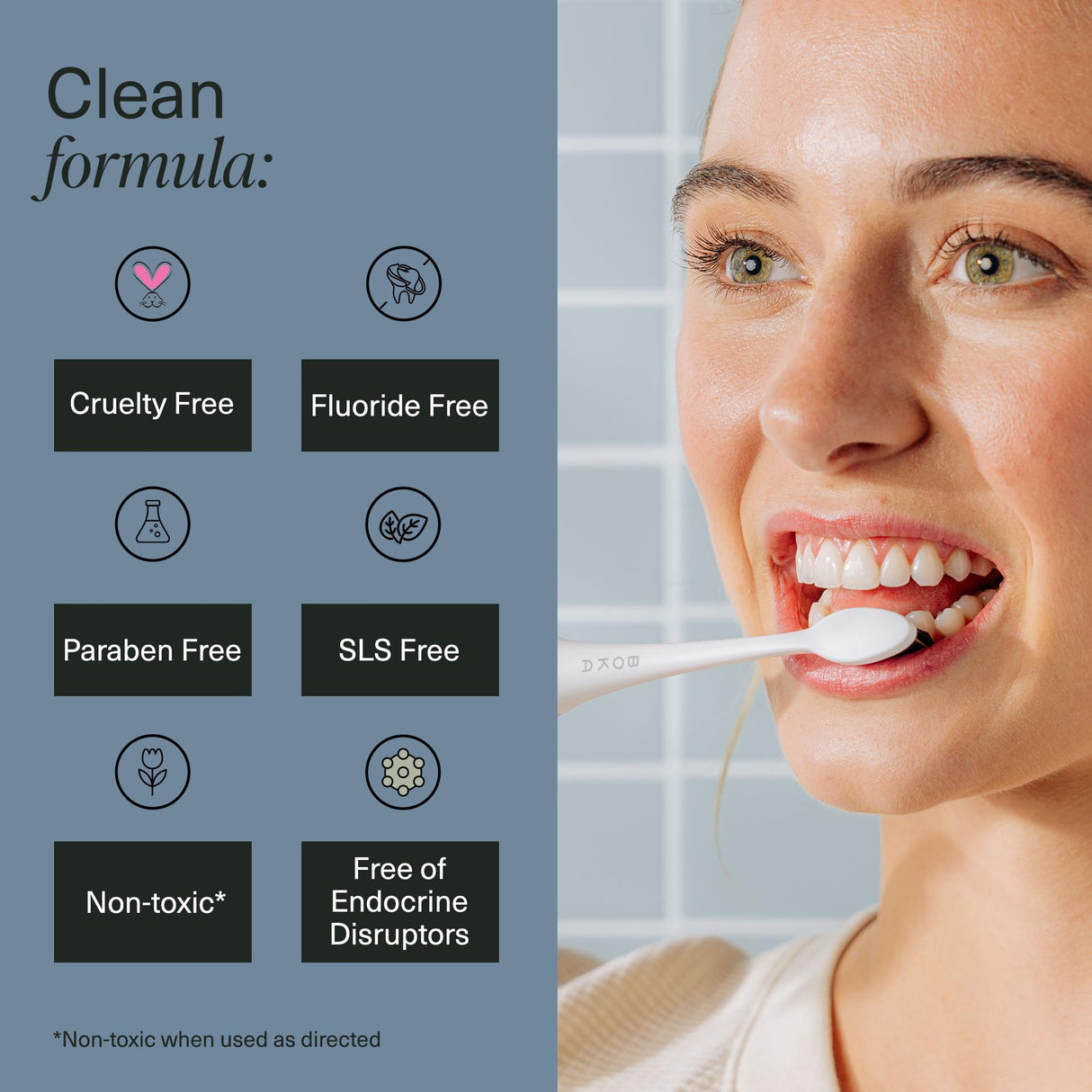 Boka Fluoride Free Toothpaste Nano Hydroxyapatite, Helps Remineralize, Appropriate for Sensitive Teeth, Whitening - for Adult, Kids Oral Care - Refresh Mint Flavor, 4 Fl Oz 3Pk