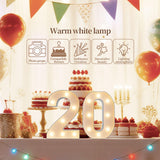 NANXU LED Marquee Light Up Numbers Sign - Lighted Birthday Numbers Sign for 21st Birthday Party Decoration, Bar Wall, Home, Table Room, Wedding and Christmas Decorations, Number 21