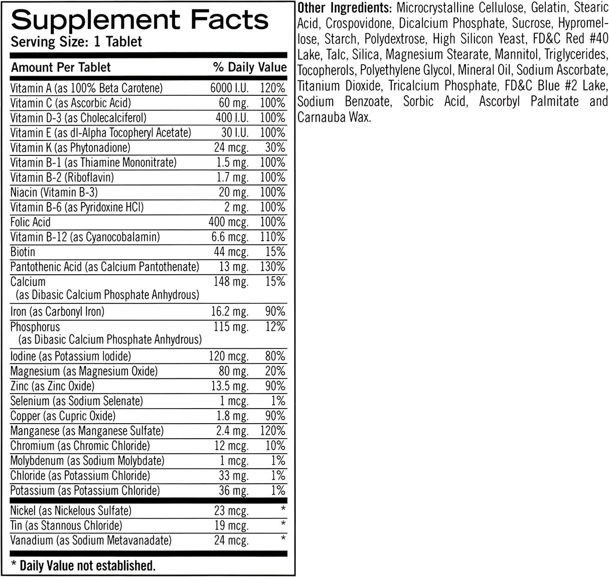 Geritol Multivitamin Tablets 100 TB - (Pack of 2)