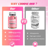 Fyins Glutathione Collagen Glow Gummies, Glutathione Collagen Gummies for Women, Glow Beauty Collagen Gummies for Dark Spot, Korean Organic Collagen Gummies for Skin Care Anti-Aging (5 bottles)