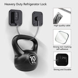 Refrigerator Lock, Heavy Duty Fridge Lock, Combination Lock for Refrigerator Cabinets, Drawers, Safety, Easy Install No Keys Needed (Black-1Pack)