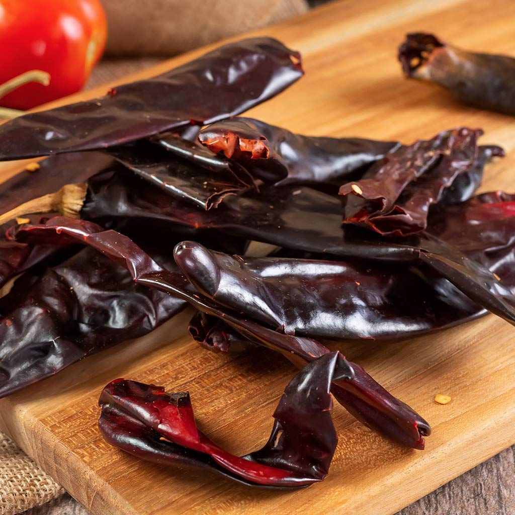 Dried Chiles Peppers 4 Pack Bundle - Chile Guajillo Stemless, Ancho, Pasilla and Arbol by 1400s Spices