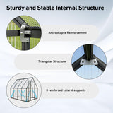 6x8 FT Greenhouse with Hygrometer, Greenhouses for Outdoors with Heavy Duty Aluminum Frame, Quick Setup Plant Gardening Green Houses for Outside with Lockable Door & Vented Roof Window