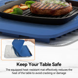 Warming Mat for Food - Rapid Full Surface Food Warming Mat, 6 Temp Settings, 6 H Timer Electric Warming Tray, Rollable Portable Warming Mat, Ideal for Parties, Buffets, Gatherings, 24x14 inch