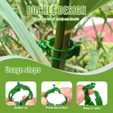 Secured Plastic Plant Clip, 2026 Upgrade Plant Fixing Clips for Climbing Plants Plastic Support for Garden,Reusable Plastic Trellis Clips Tomato Grape Vine Vegetables Plant Fixing Clips (100, White)