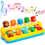 Baby Pop Up Toys with Music & Light Montessori Toys for 1 Year Old Boy Girl