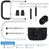 Bed Rails for Elderly Adults Safety, Adjustable Bed Assist Rails for Seniors, Bed Side Rails with Support Legs and Storage Pocket, Portable Bed Cane Fit King, Queen, Full, Twin Bed, Black