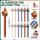 Sayglossy 36 Sets Dumpster Fire Gifts Christmas Funny Ballpoint Pens Acrylic Keychains and Bookmarks Employee Emotional Support Appreciation Gifts Bulk for Office Coworkers Staff Team