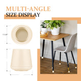 1-1/4" Round Rubber Chair Leg Tips Caps, Chair Leg Floor Protectors Furniture Legs Caps Non Slip Reduce Noise for Hardwood Floors - White, 16 Pack