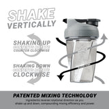HELIMIX 1.5 Vortex Blender Shaker Bottle Holds Upto 20oz | No Blending Ball or Whisk | USA Made | Portable Pre Workout Whey Protein Drink Shaker Cup | Mixes Cocktails Smoothies Shakes | Top Rack Safe