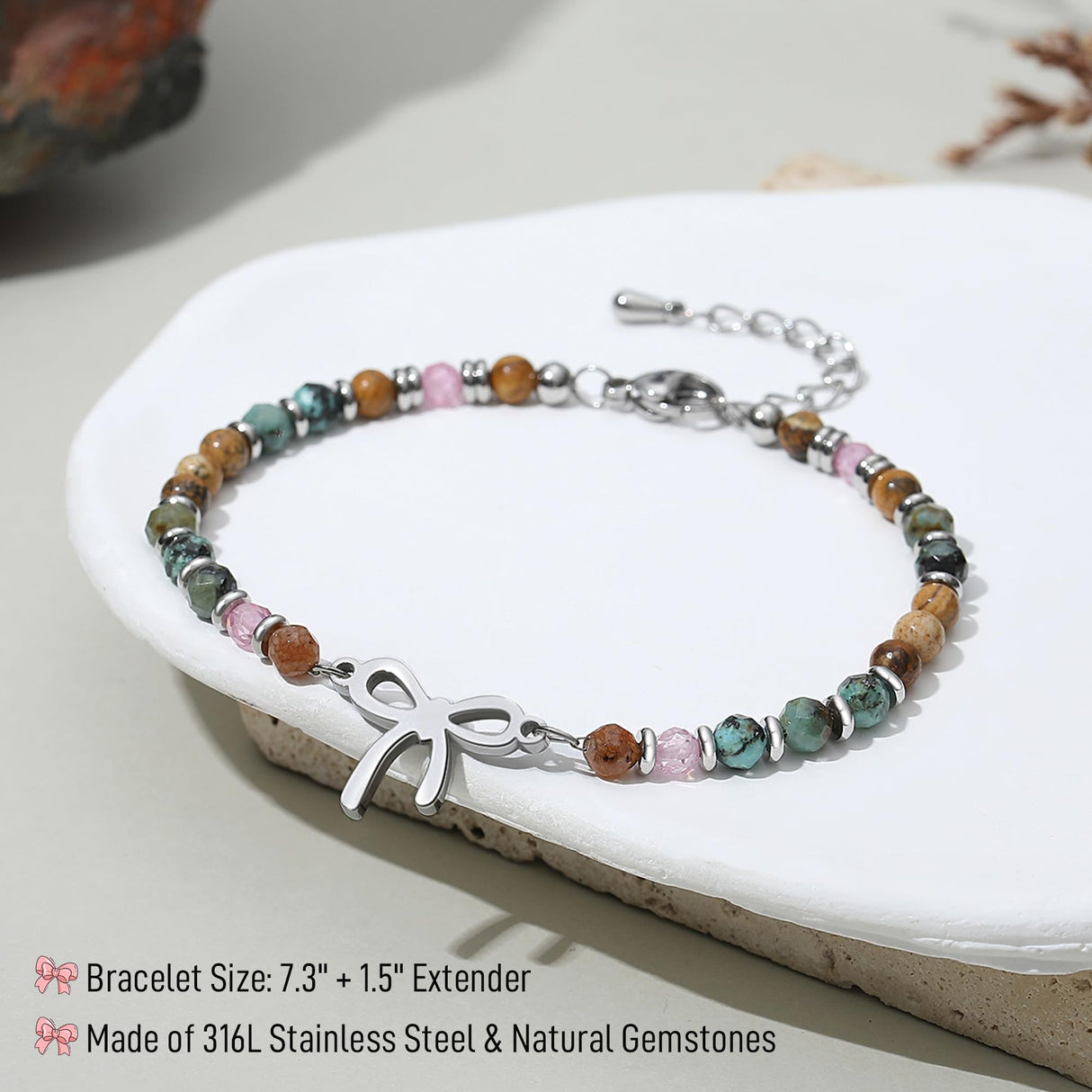 Junifi Birthday Gifts for Women, Happy Birthday Bow Bracelet Jewelry