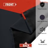 Tyrot Red Black 100% Blackout Curtains for Bedroom 84 inch Long 2 Panels Set Modern Abstract Geometric Black Out Living Room Curtains Christmas Red Thermal Room Darkening Window Drapes, 52Wx84L