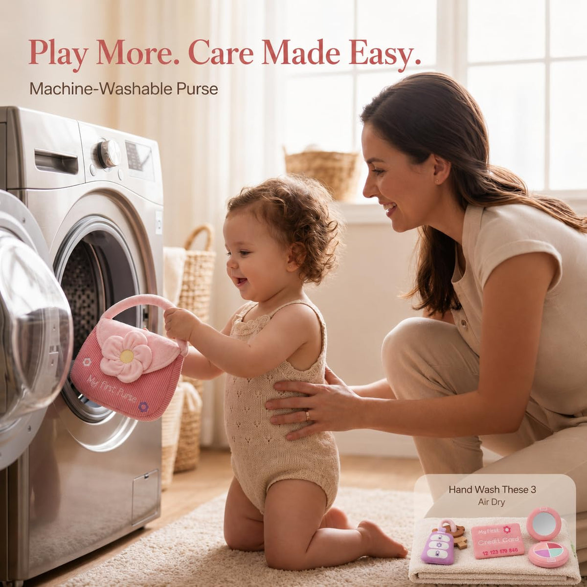 let's make My First Baby Purse, 10 Pcs Sensory Toy for Baby & Toddler Girls