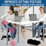 Foot Rest for Under Desk at Work - Memory Foam Office Foot Stool & Under Desk Footrest Leg Elevation Pillow for Gaming & Home Office, Supports Posture
