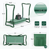 Zelurelle Garden Kneeler and Seat, 2-in-1 Gardening Kneeling Bench, Foldable Heavy Duty Garden Stool with Cushioned Pad, Gardening Gifts for Seniors Women -1PCS