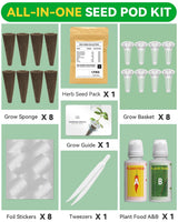 LYKOCLEAN Herb Seed Pod Kit Compatible with AeroGarden Hydroponics Growing System, Complete Indoor Gardening Supply (Herb, 8-pods)