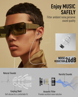 Hearprotek Concert Ear Plugs, 2Pairs Reusable high Fidelity Musician Ear Plugs for Concerts Loud Music-Noise Reduction Ear Protection earplugs for Rave,Festival,Music,Tinnitus Relief