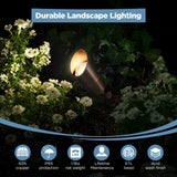 Gardencoin Solid Brass Outdoor Landscape Spotlights, 12V LED Low Voltage Landscape Lights for Garden and Yard, Bronze Heavy Duty Up Lighting Fixture Without MR16 Bulb, 12 Pack
