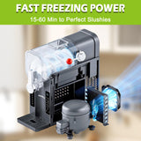 Roaaee Slushie Machine, Frozen Drink Maker & Ice Cream Maker – 88 oz Slushy Machine for Home with 6 Preset Programs for Margaritas, Frappés, Milkshakes, Smoothies & Ice Cream (Dark Silver)