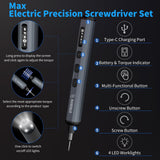 STREBITO Mini Electric Screwdriver Set, 70 in 1 Small Electric Screwdriver - 64 S2 Preicison Bits, 5 Torque Settings, 4 LED Lights, Mini Power Screwdriver Repair Tool Kit for PC Electronic (Upgraded)
