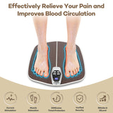 Foot Massager Mat for Neuropathy,EMS Foot Massager for Circulation and Pain Relief, Foldable Feet and Calves Massage Machine with 8 Modes and 32 Intensity Levels for Muscle Relaxation,FSA HSA Eligible