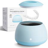 Zima Dental Pod | Sky Blue | Ultrasonic Retainer Cleaner Machine | Aligner, Nightguard, Mouth Guard, Denture Cleaner | Oral Dental Care FSA HSA Approved