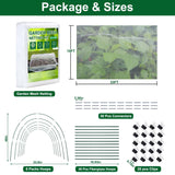 KLEWEE Garden Netting Kit for Raised Beds, 10x33ft Ultra Fine Mesh Netting