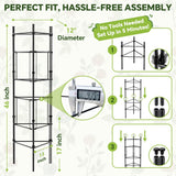 46 Inch Heavy Duty Metal Tomato Cage for Garden - 3 Pack Metal Steel Tomato Cages, Panel-Assembled Garden Trellis, Flexible Shapes Plant Support Set, Rustproof Stackable Trellis for Climbing Plants