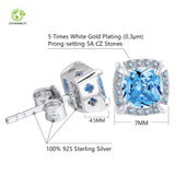 KRKC&CO Earrings for Men, Sterling Silver Mens Studs, 14K/White Gold Plated