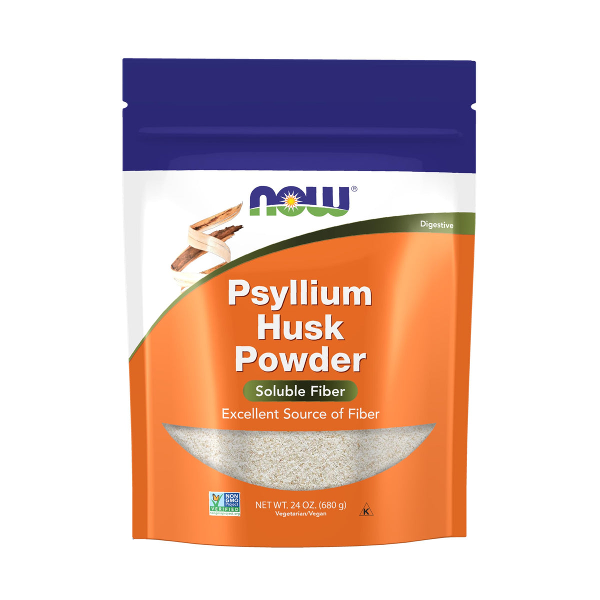 Now Supplements, Psyllium Husk Powder, Soluble Fiber, 24-oz