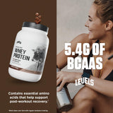 Levels Grass Fed Whey Protein Powder, No Artificials, 24G of Protein, Chocolate Mocha, 2LB