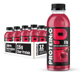 Protein2o Hydration Drink - 2-in-1 Liquid Clear Whey Protein Isolate and Electrolyte Drink - 15g Protein, Vitamins B5, B6 - Post-Workout Recovery - 16.9 Fl Oz - 12 Count Wild Cherry
