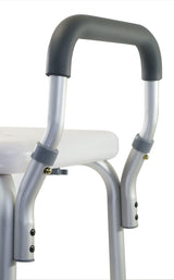 Essential Medical Supply Height Adjustable Shower and Bath Bench with Padded Arms, Contoured Back and Textured Shower Chair Seat - Perfect for The Bath and Shower